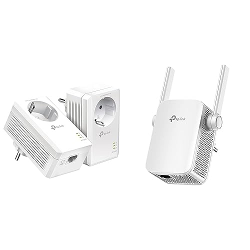 tp-link powerline adapter set tl-pa7017p kit, re305 ac1200 wlan repeater