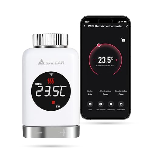 salcar heizkörperthermostat trv801w smart wifi thermostat mit alexa und google home