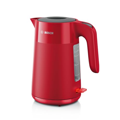 bosch wasserkocher kabellos 1,7 l 2400 w rot matt mit abschaltautomatik und kalkfilter