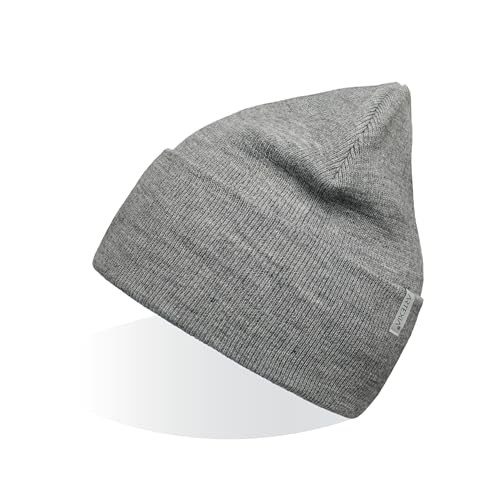 artexia unisex beanie mütze aus polywolle grau melange für herren und damen wintermütze