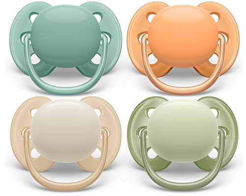 philips avent schnuller ultra soft 4er pack, bpa-frei, für babys 0-6 monate