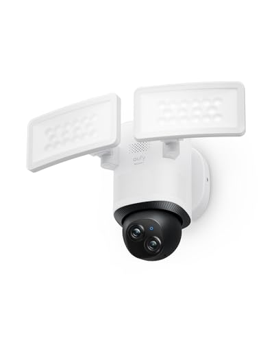 eufy security floodlight camera, 360 schwenk- und neigefunktion, 2000 lm, dualband-wlan