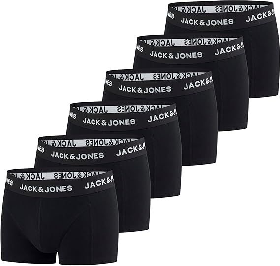 jack & jones boxershorts 6er pack men, verschiedene farben, bis 2xl, 29,74