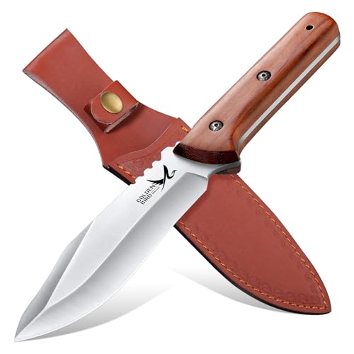 outdoor messer full tang 16cm jagdmesser mit scheide bushcraft biest-serie braunbär