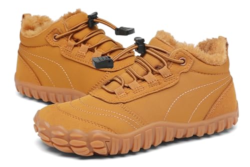 saguaro kinder winter barfußschuhe gefüttert rutschfest leicht wanderschuhe 28 eu