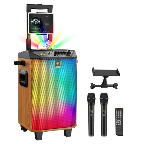 karaoke maschine mit mikrofonen, tonor bluetooth lautsprecher für party und zuhause