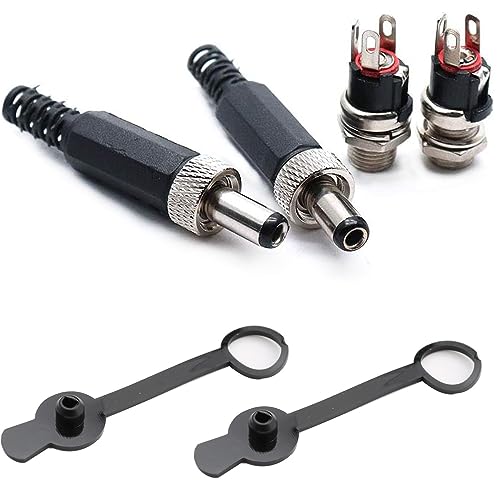 RUNCCI-YUN 2 Sätze dc-stecker 5,5 x 2,1 mm lötanschluss wasserdicht panel mount