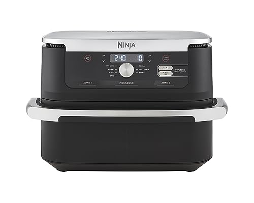 heißluftfritteuse ninja foodi flexdrawer dual zone, 7-in-1, antihaft, schwarz, af500eu