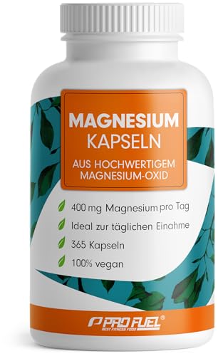 magnesium kapseln hochdosiert 668mg magnesium-oxid 400mg magnesium vegan 365 stück