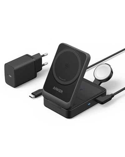 ankeer maggo 3-in-1 ladestation für iphone 15/14/13/12, apple watch, airpods pro, 15 w