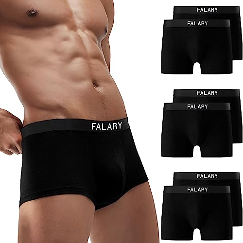 FALARY boxershorts herren 6er pack baumwolle retroshorts ohne kratzenden zettel, gr. s-3xl