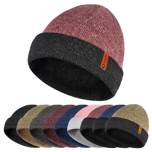 Sukeen beanie mütze unisex, strickmütze für männer und frauen, warme kopfbedeckung aus Baumwolle