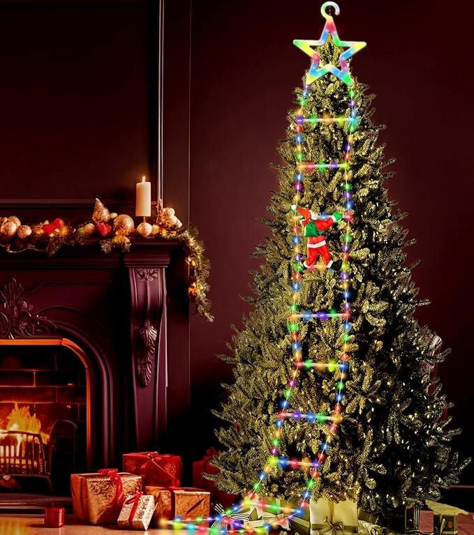 Produktbild: tusgenk led weihnachtsmann lichterkette 3m mit 8 modi für innen und außen