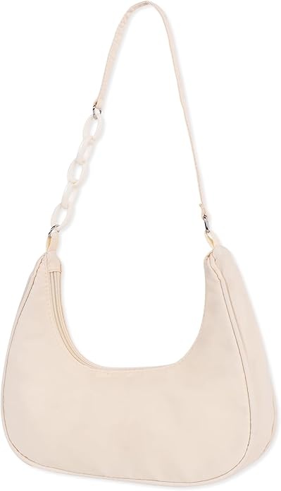 umhängetasche damen weiß nylon retro shoulder bag aesthetic kleine tasche