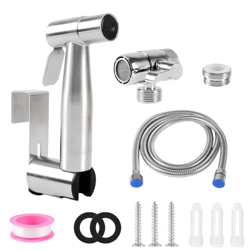 hasudei bidet handbrause set wc handbrause bidet sprayer edelstahl für toilettenrehung