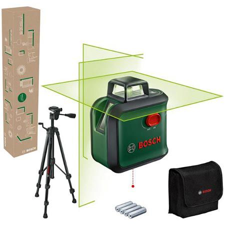 bosch advancedlevel 360 kreuzlinienlaser mit stativ, 139,99 euro