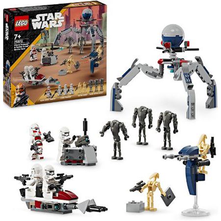 lego 75372 star wars clone trooper battle droid battle pack, 15,99