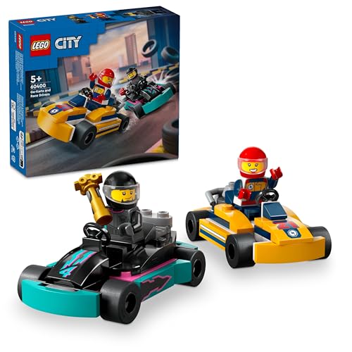 lego city go-karts set mit 2 minifiguren und rennautos, spielzeug ab 5 jahren