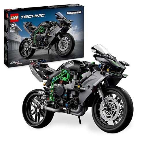 lego technic kawasaki ninja h2r motorrad, geschenk für kinder und erwachsene