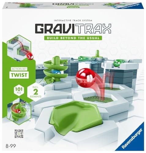 Ravensburger GraviTrax Action-Set "Twist" | Kugelbahn mit 101 Teilen, 2 Trampolinen