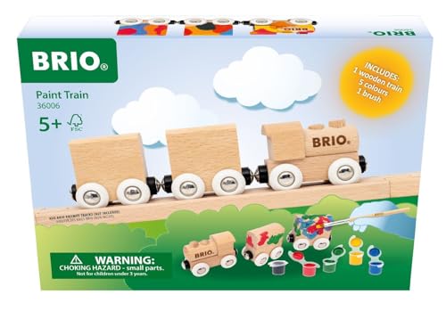 brio holzzug zum anmalen, diy spielzeugeisenbahn aus holz für kinder ab 5 jahren