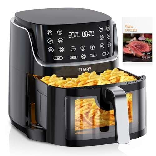 euary heissluftfritteuse 8l 1700w airfryer mit 12 programmen und rezeptbuch