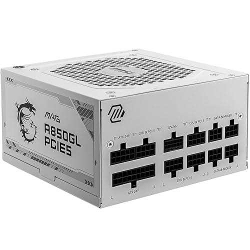 MSI MAG A850GL 850W netzteil, 80 Plus Gold, modular, ATX 3.0, PCIe 5.0, 120mm Lüfter