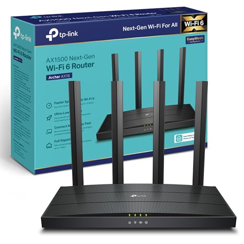 tp-link archer ax18 wlan router wi-fi 6 dualband ax1500 4 gigabit-ports wpa3