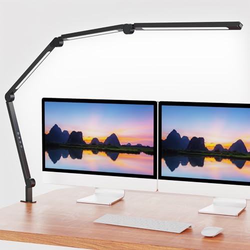 AILBTON LED schreibtischlampe mit clip, flexible mehrwinkel-einstellung, 4 farbtemperaturen, augenschonend