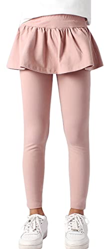 maeau mädchen leggings mit rock rosa 13-14 jahre lang slim fit baumwolle elastisch