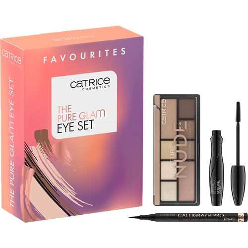 Catrice The Pure Glam eye set, wimperntusche, vegan, acetonfrei, ohne mikroplastik, 3 pcs