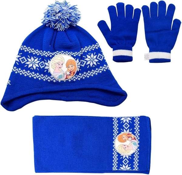 lgqhc fro-zen mädchen mütze schal handschuhe set elsa winter 3-8 jahre