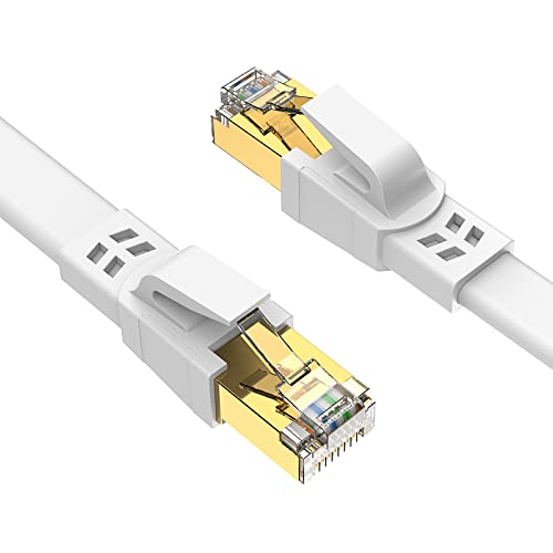 Ercielook cat8 lan kabel 7m, hochgeschwindigkeit 40 gbit/s, wetterfest, rgb45-stecker