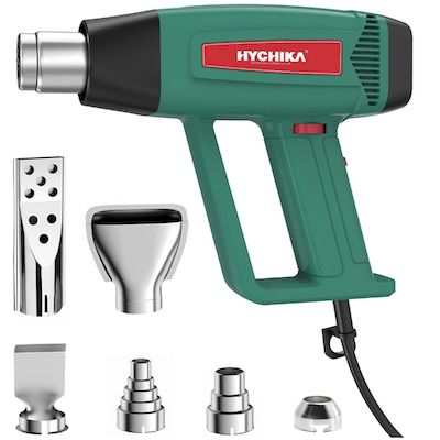 heissluftpistole hychika 1800w kit für 21,59 euro statt 25 euro