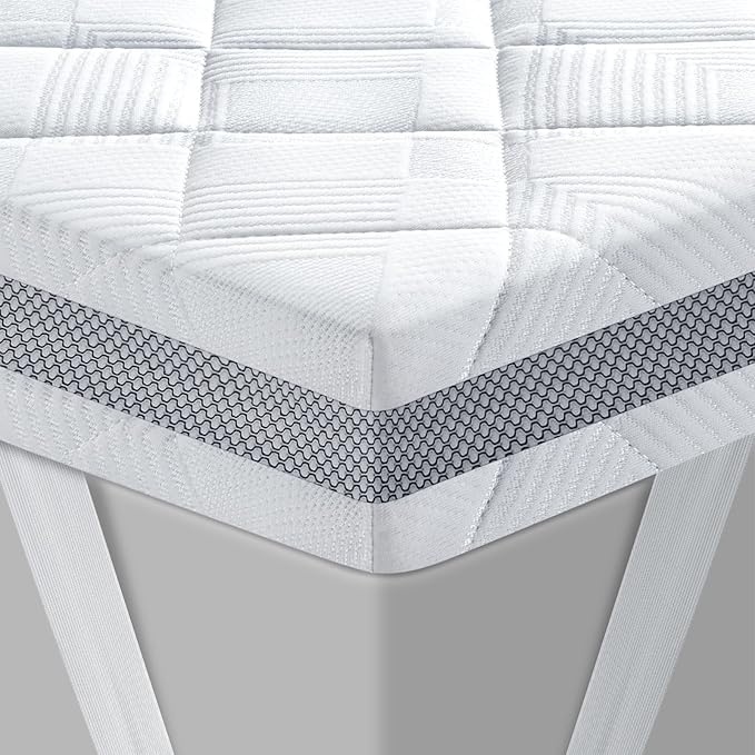 bedstory gel topper 180x200cm kaltschaumkern 10cm mit 3d-netz bezug für betten