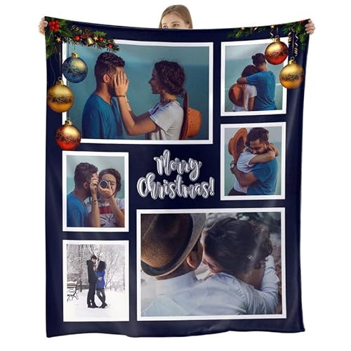 snewvie personalisierte fotodecke mit foto und text, extra weiche sofadecke 76x100cm