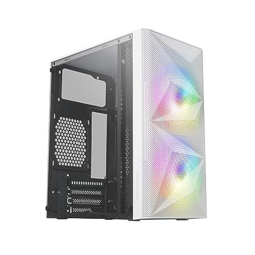 Produktbild: mars gaming mc-me microatx gehäuse mesh-front seitenscheibe 2x 120mm frgb lüfter usb 3.0