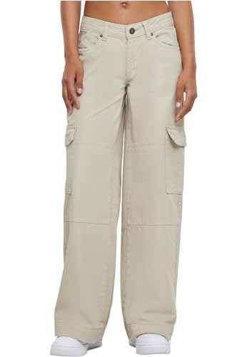 Produktbild: urban classics damen cargo denim hose low waist offwhite raw größe 36