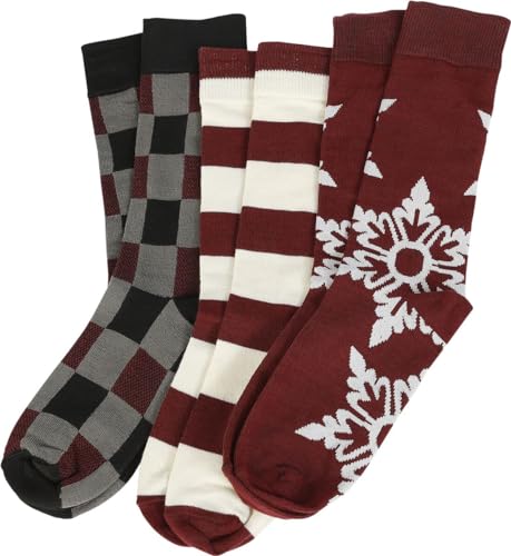 urban classics weihnachts socken 3er pack schneeflocken burgundy 43-46