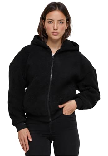 urban classics damen hoodies oversized sherpa zip hoody schwarz 5xl