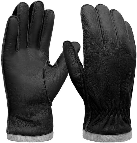 Herren Hirschleder Handschuhe Touchscreen mit Kaschmirfutter von MGGMOKAY
