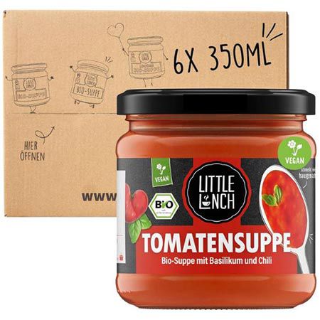 Produktbild: little lunch bio tomatensuppe 6er pack 350ml ab 14,14 statt 20