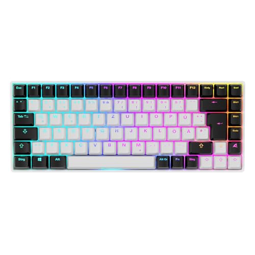 Sharkoon SKILLER SGK50 S3 PBT Gaming-Tastatur Gateron G Pro 3.0 Yellow, 75% RGB