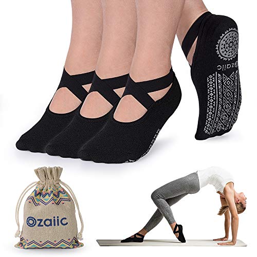 ozaiic yoga socken rutschfest für damen, pilates, barre, ballet, tanz