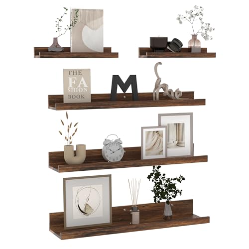 wandregal 5er set rlavalbl 2x 30cm 3x 60cm braun für wohnzimmer schlafzimmer büro