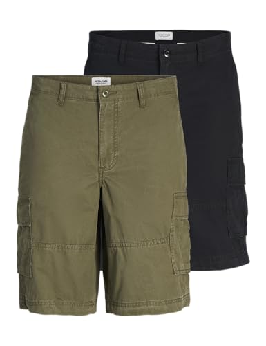 jack&jones shorts herren jpstcole jjcampaign 2er pack schwarz größe 50