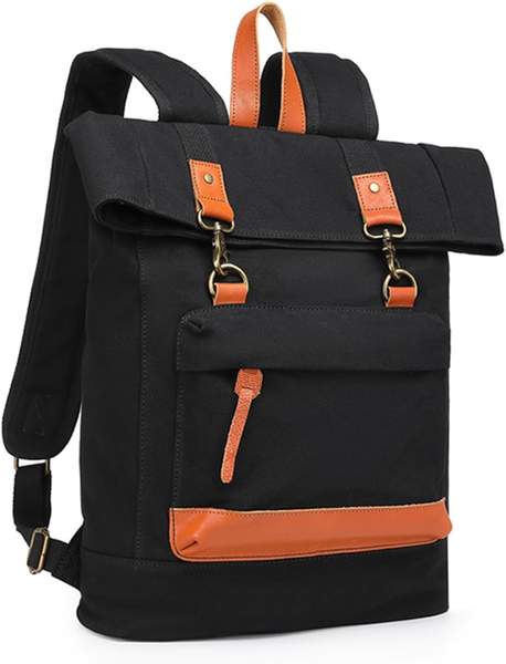 kono canvas-rucksack, anti-diebstahl laptop-tasche, große kapazität für reisen, arbeit, schule