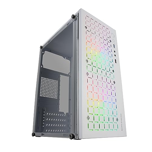 Mars Gaming MC-CORE White Mini-Tower Gehäuse (ATX/Mini-ITX, Glasfenster, RGB)