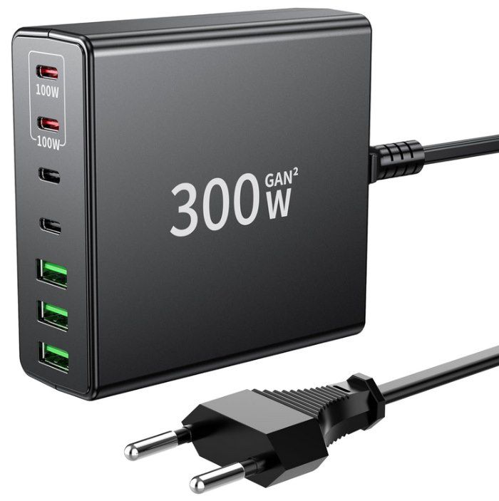 usb c ladegerät 300w FINIBO 7 ports für 26,99 euro statt 50 euro