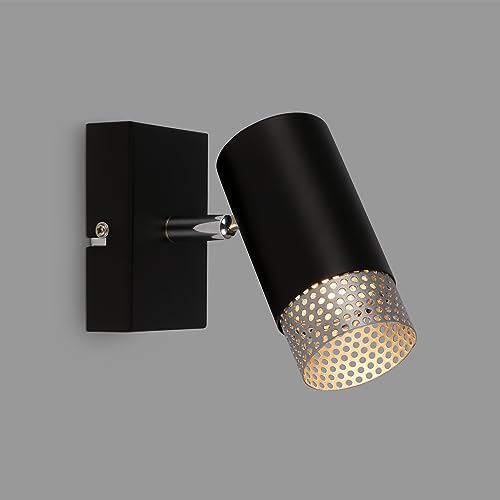 briloner leselampe wandleuchte schwarz-chrom schwenkbar wandlampe innen